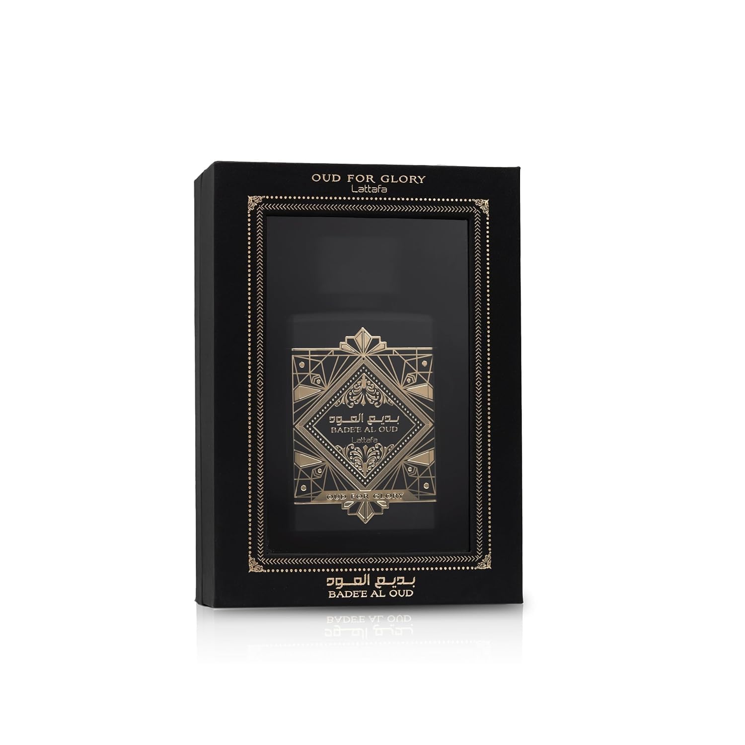 Lattafa Perfumes Oud for Glory unisex long lasting fragrance spray bottle with premium packaging box