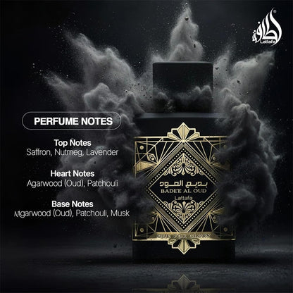 Lattafa Amber Spicy Oriental collection unisex Eau de Parfum premium black bottle close up view