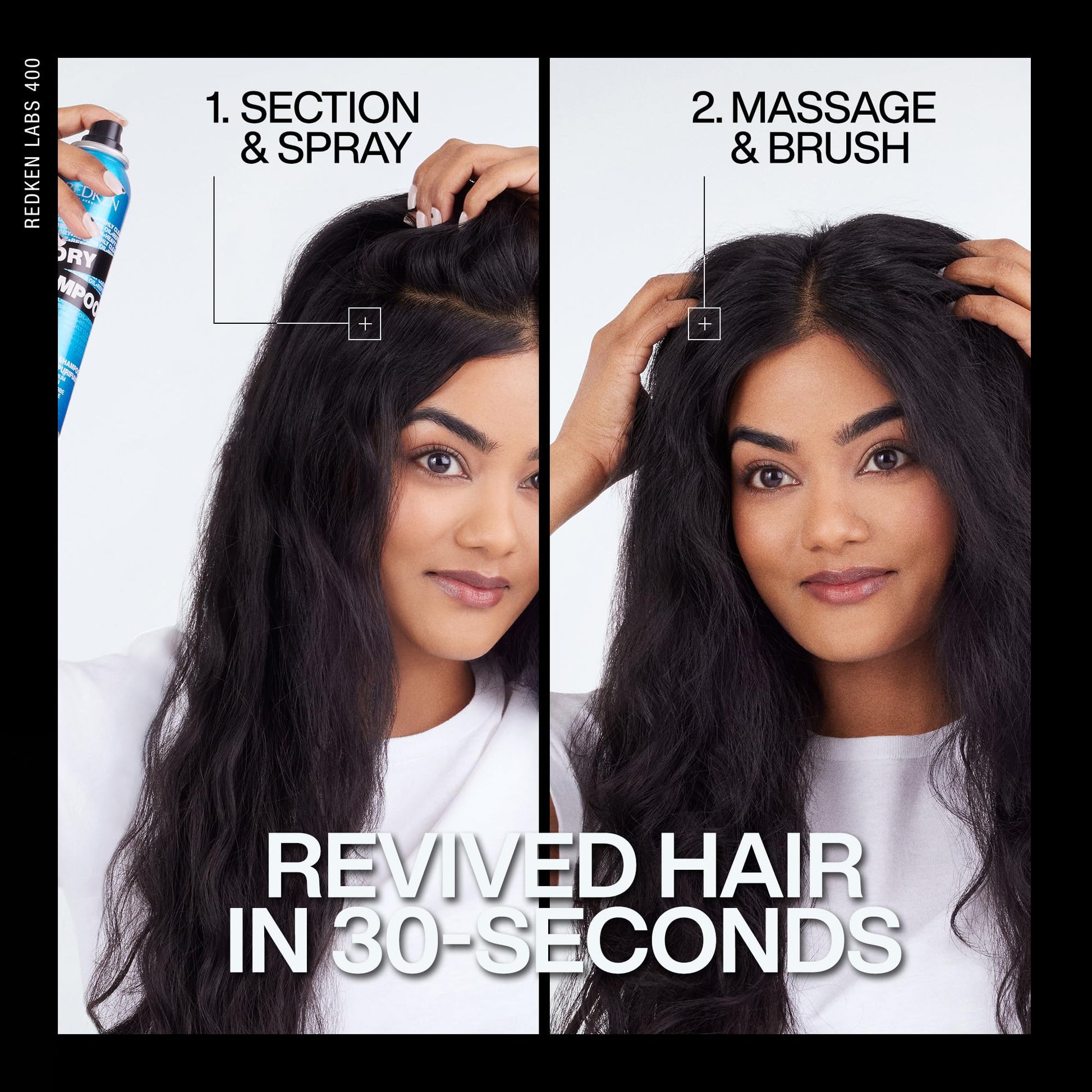 Redken Deep Clean Dry Shampoo scalp cooling effect application demonstration