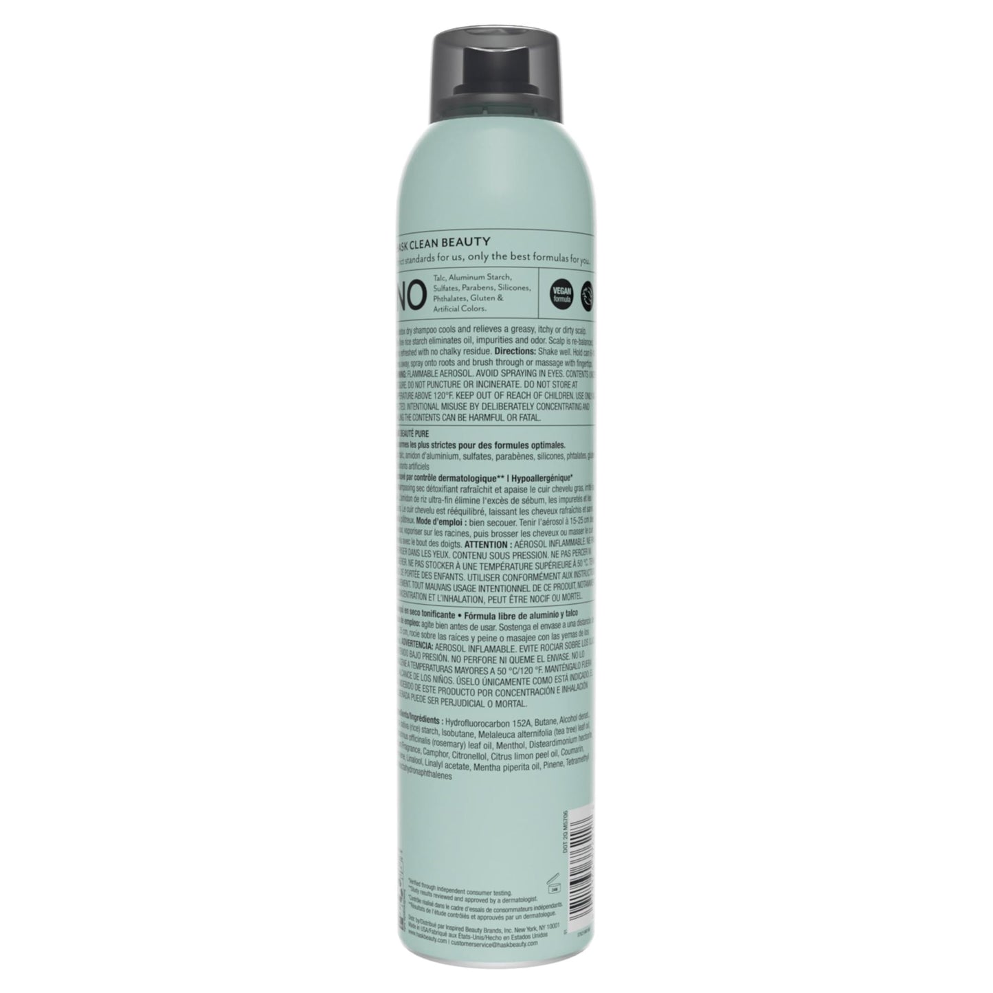 HASK Tea Tree dry shampoo for oily hair texture and finish