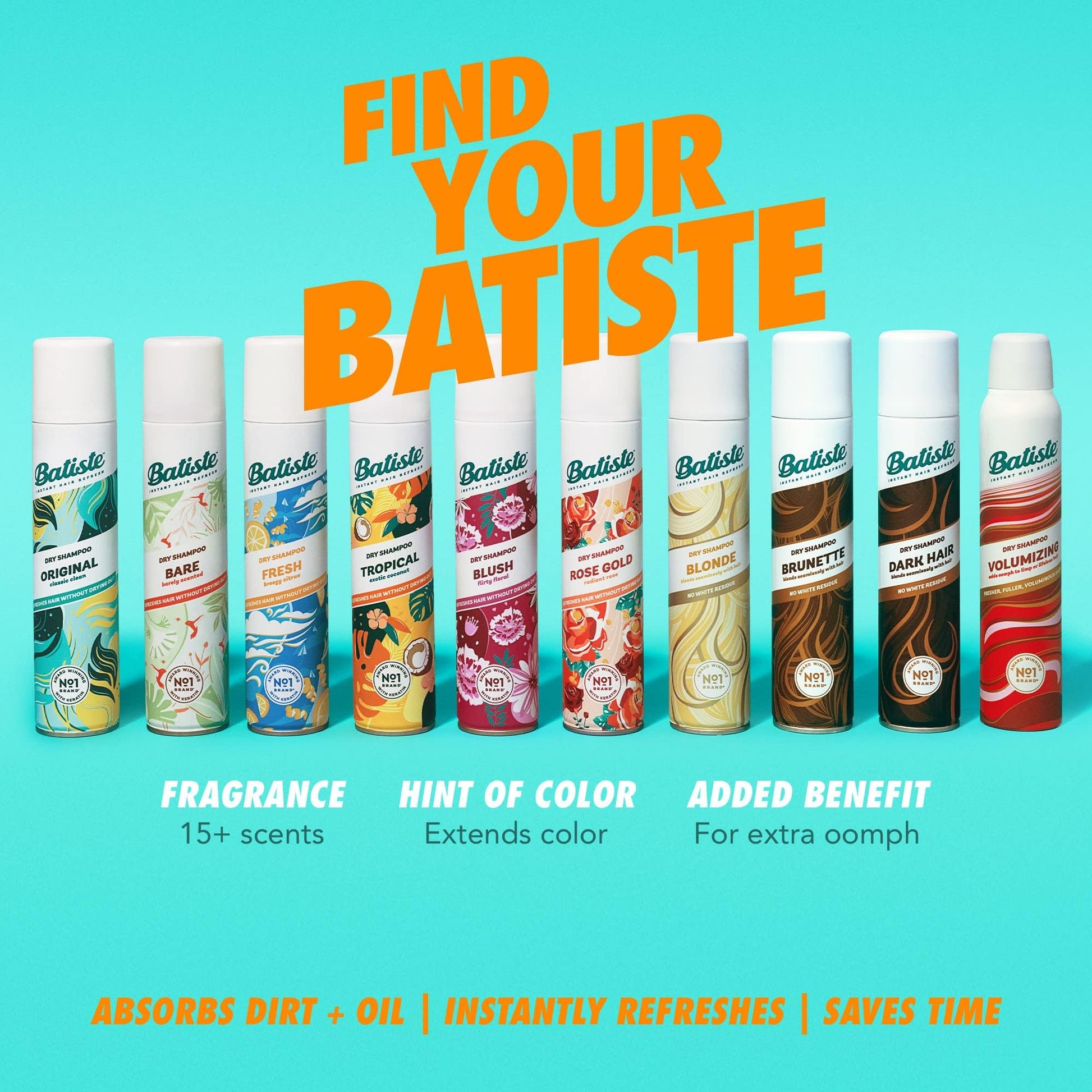 Travel friendly dry shampoo bottle perfect for adding body to oily hair types.