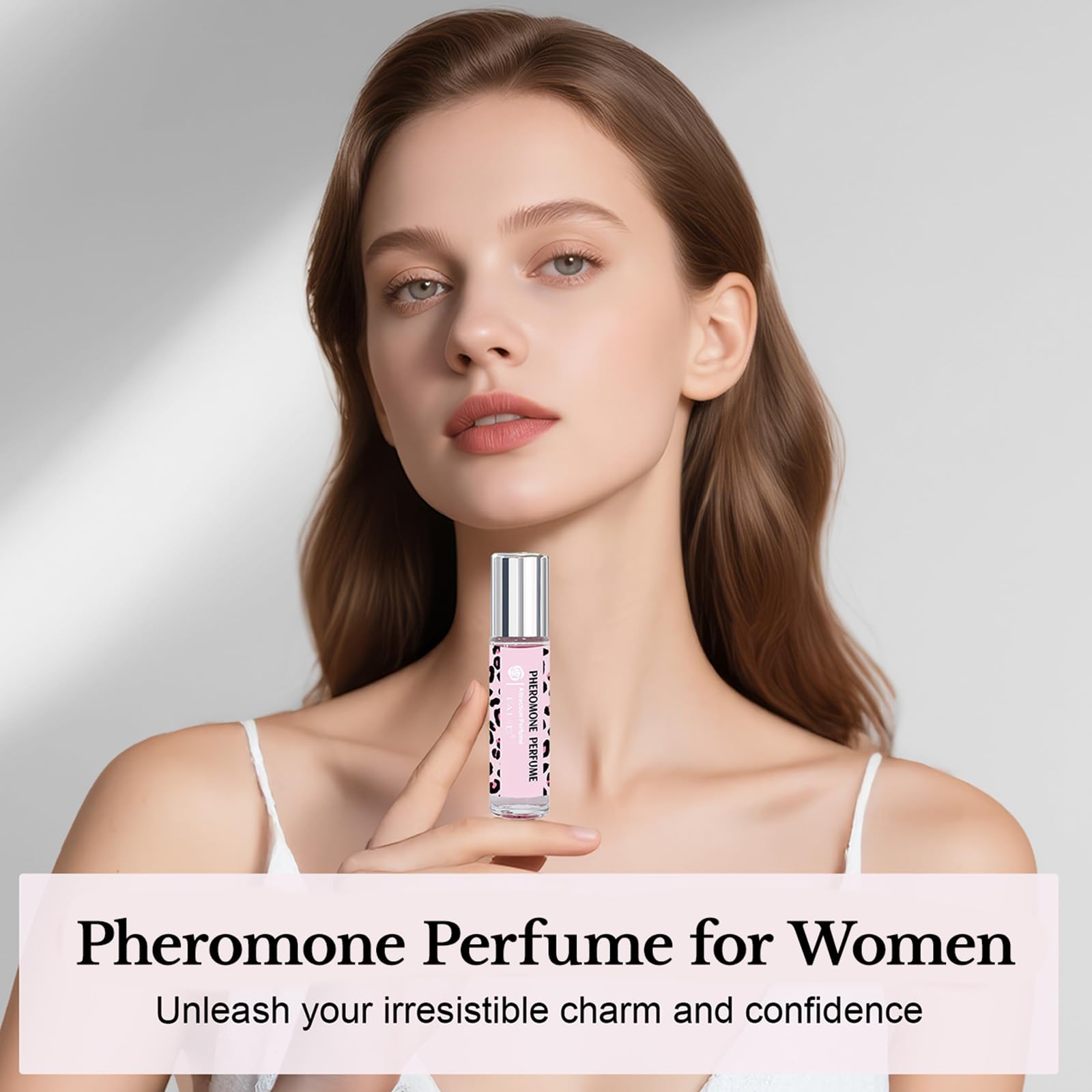 Compact travel size travel friendly pheromone perfume oil bottle for women by PAT-YES.