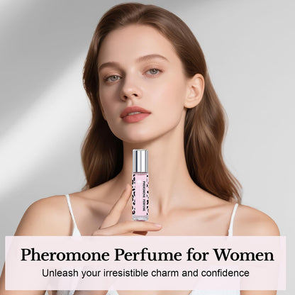 Compact travel size travel friendly pheromone perfume oil bottle for women by PAT-YES.
