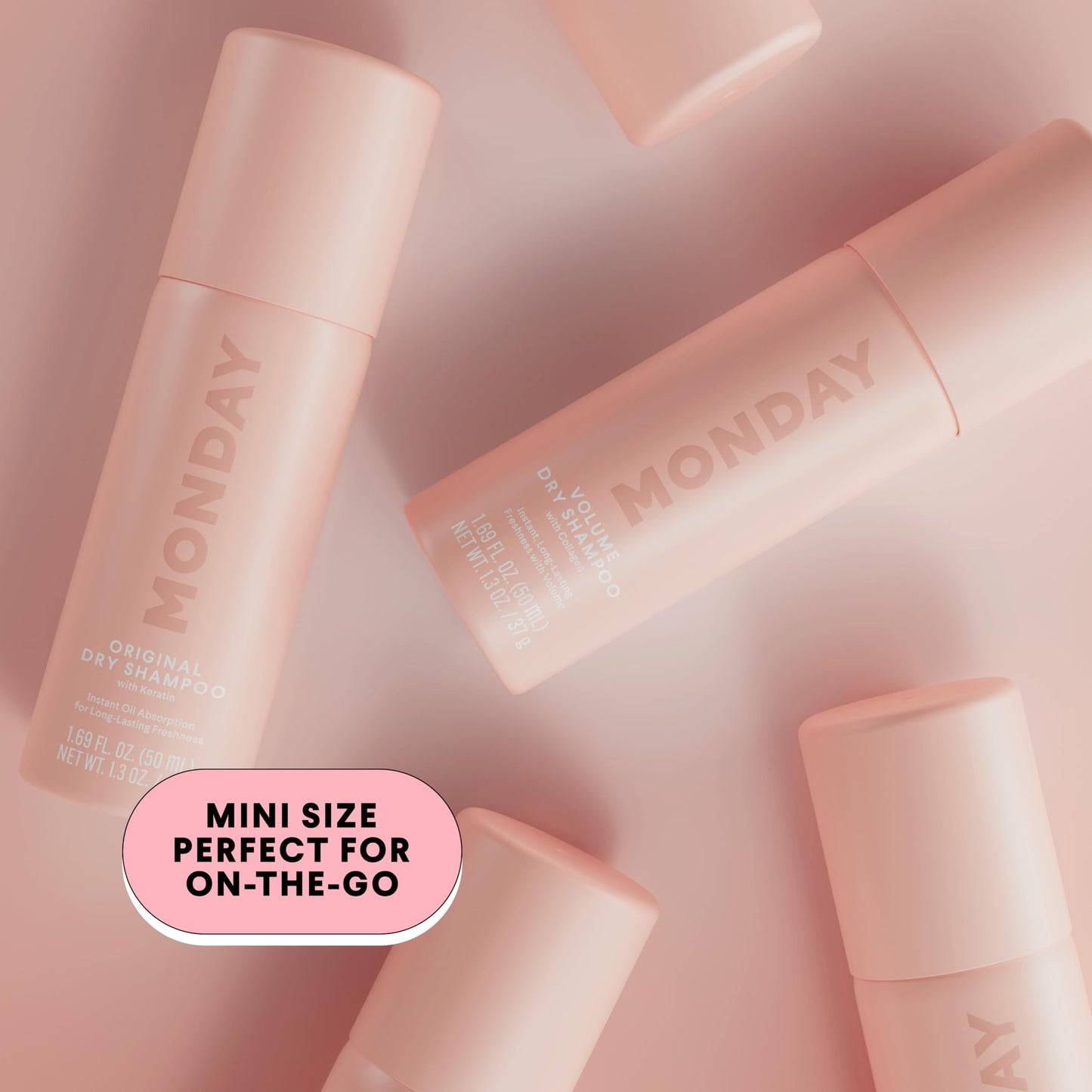 Monday Haircare Volume Dry Shampoo side view showing ingredients