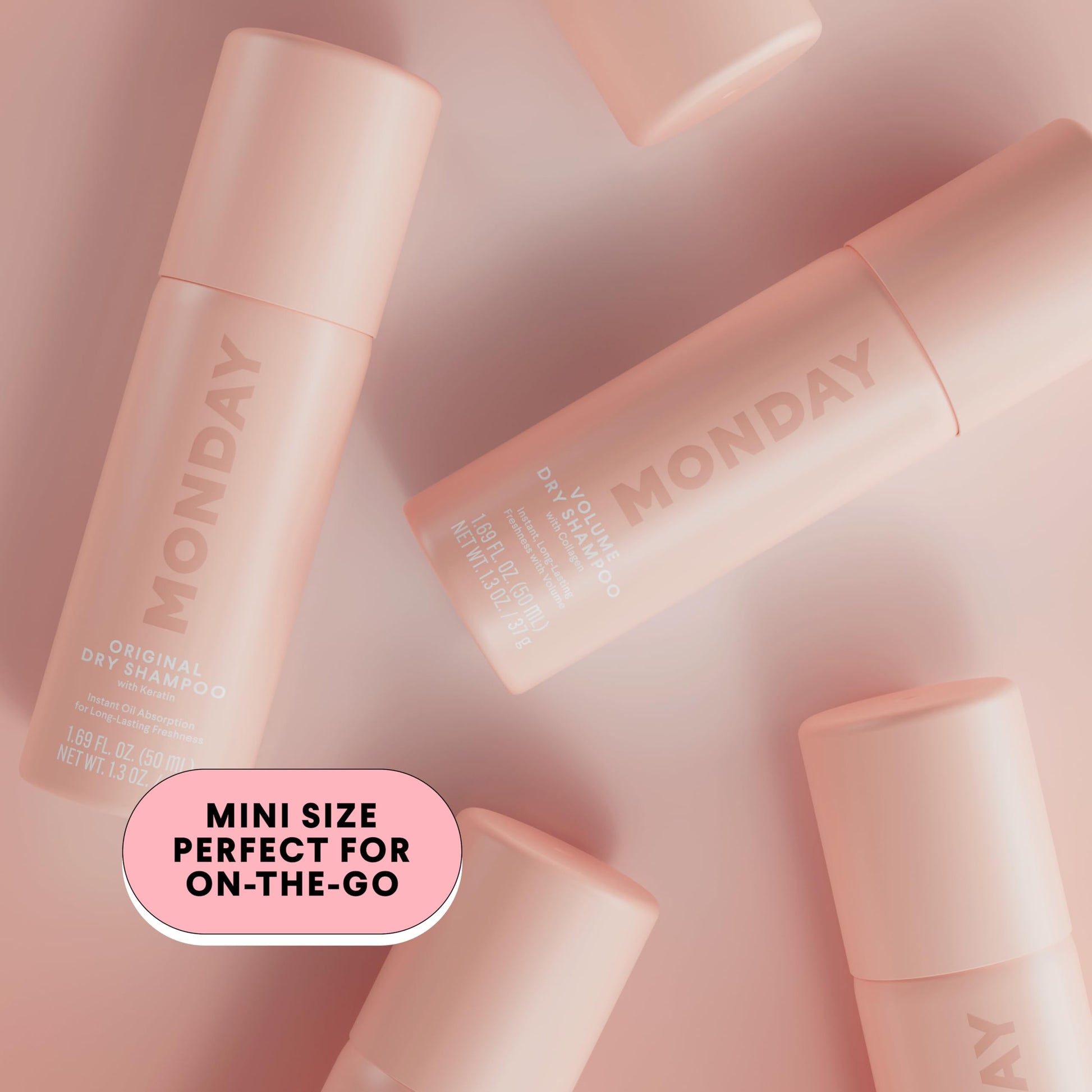 Monday Haircare Volume Dry Shampoo side view showing ingredients