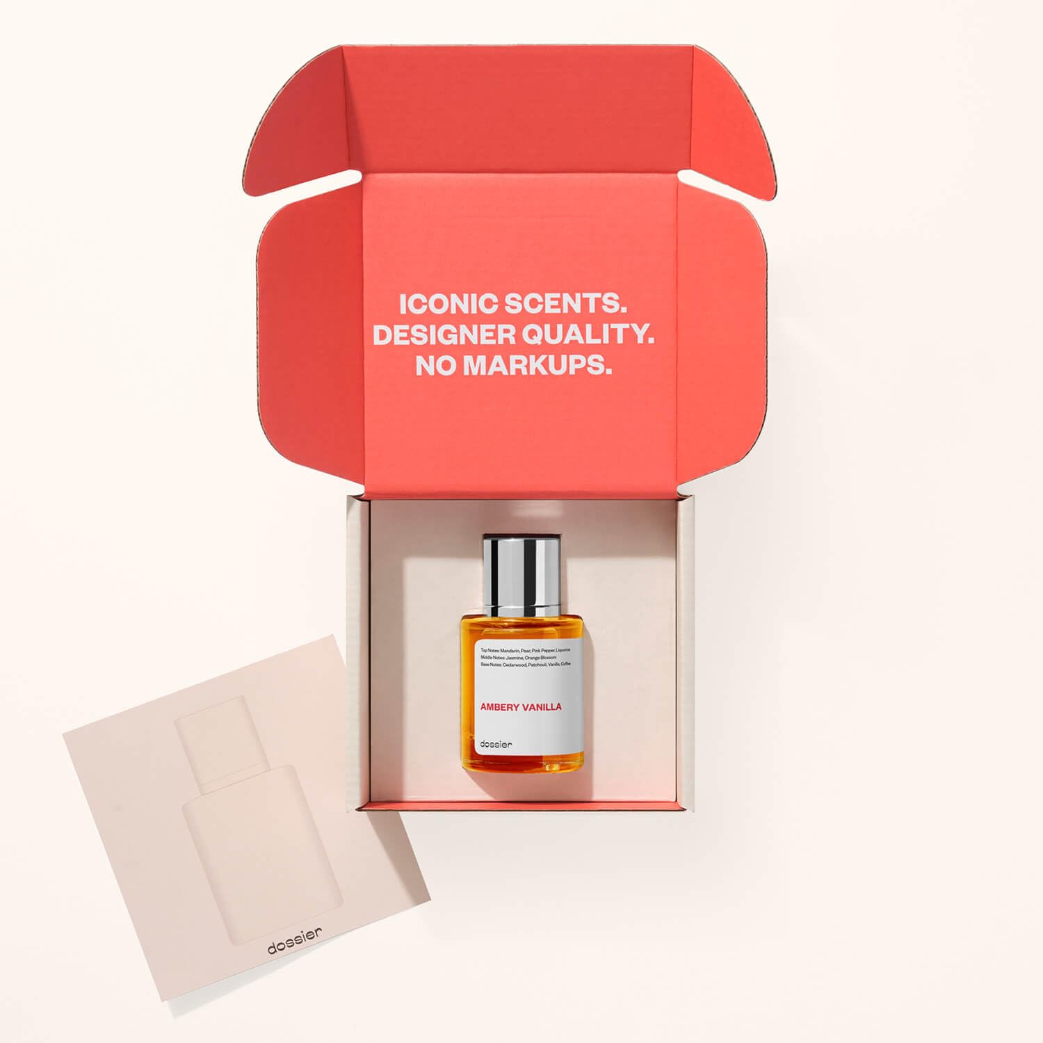 Dossier Ambery Vanilla 1.7 Ounce French sourced fine fragrance displaying authentic packaging text