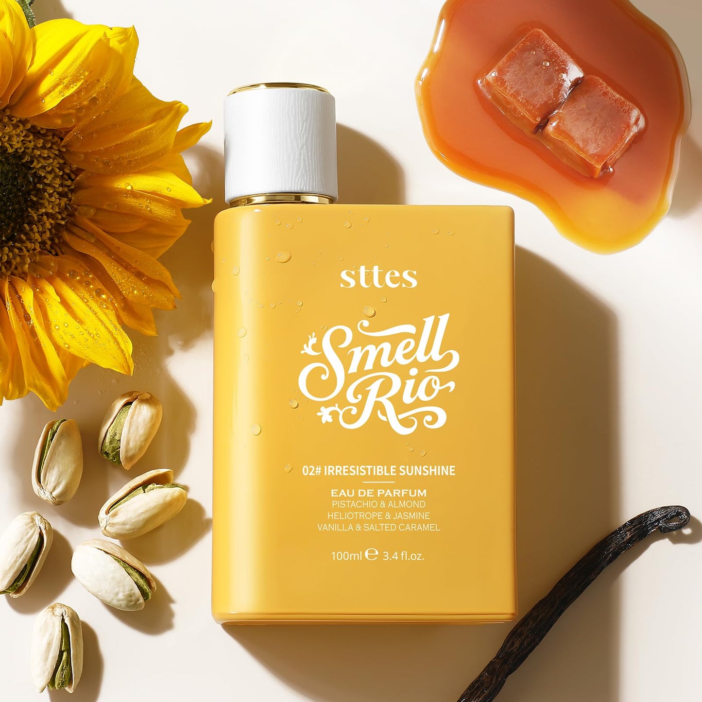 Back view of Sttes 602 Eau De Parfum 100ml box with barcode and manufacturing information