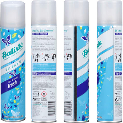 Batiste USA imported dry shampoo spray packaging details