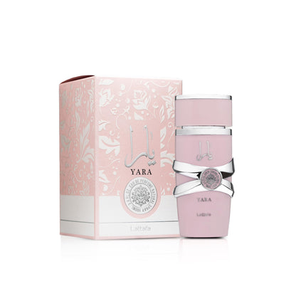 Lattafa Yara vanilla gourmand perfume for women close up view