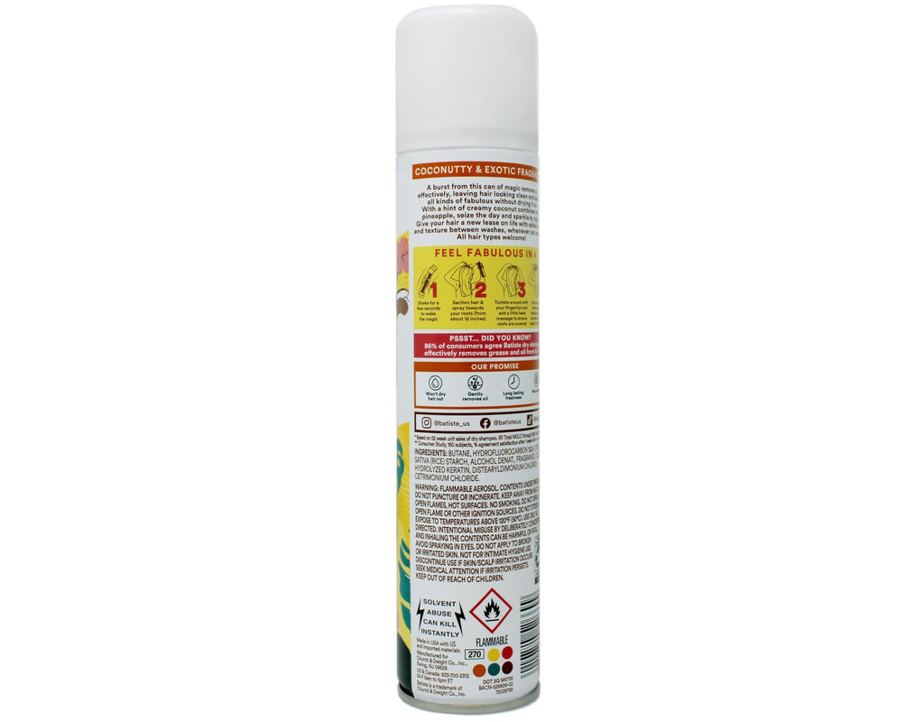 Batiste Tropical Dry Shampoo pack of two bottles