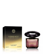 Luxury Versace Crystal Noir perfume bottle with diamond-shaped cap