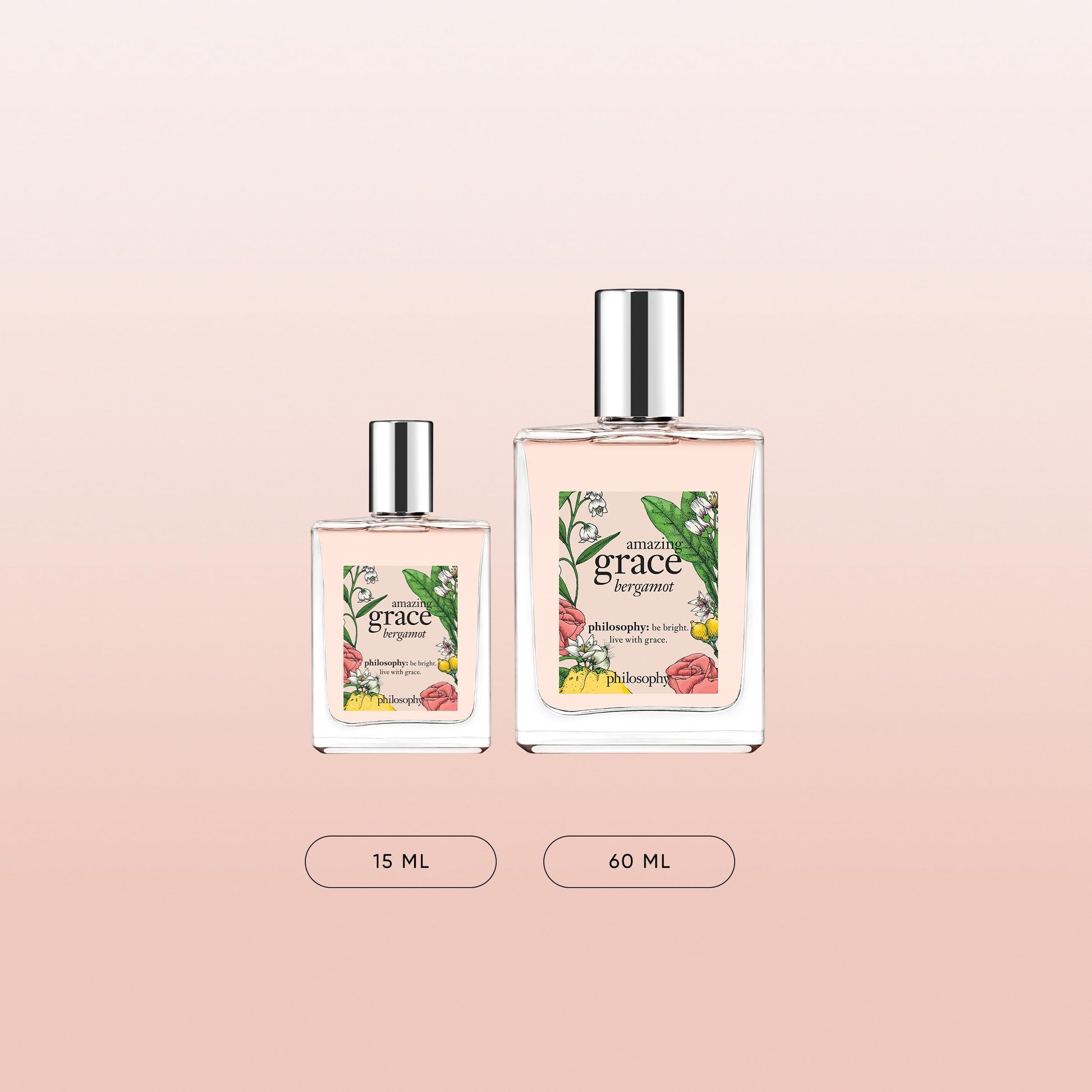 Side view of the luxury Philosophy long lasting floral eau de toilette packaging box