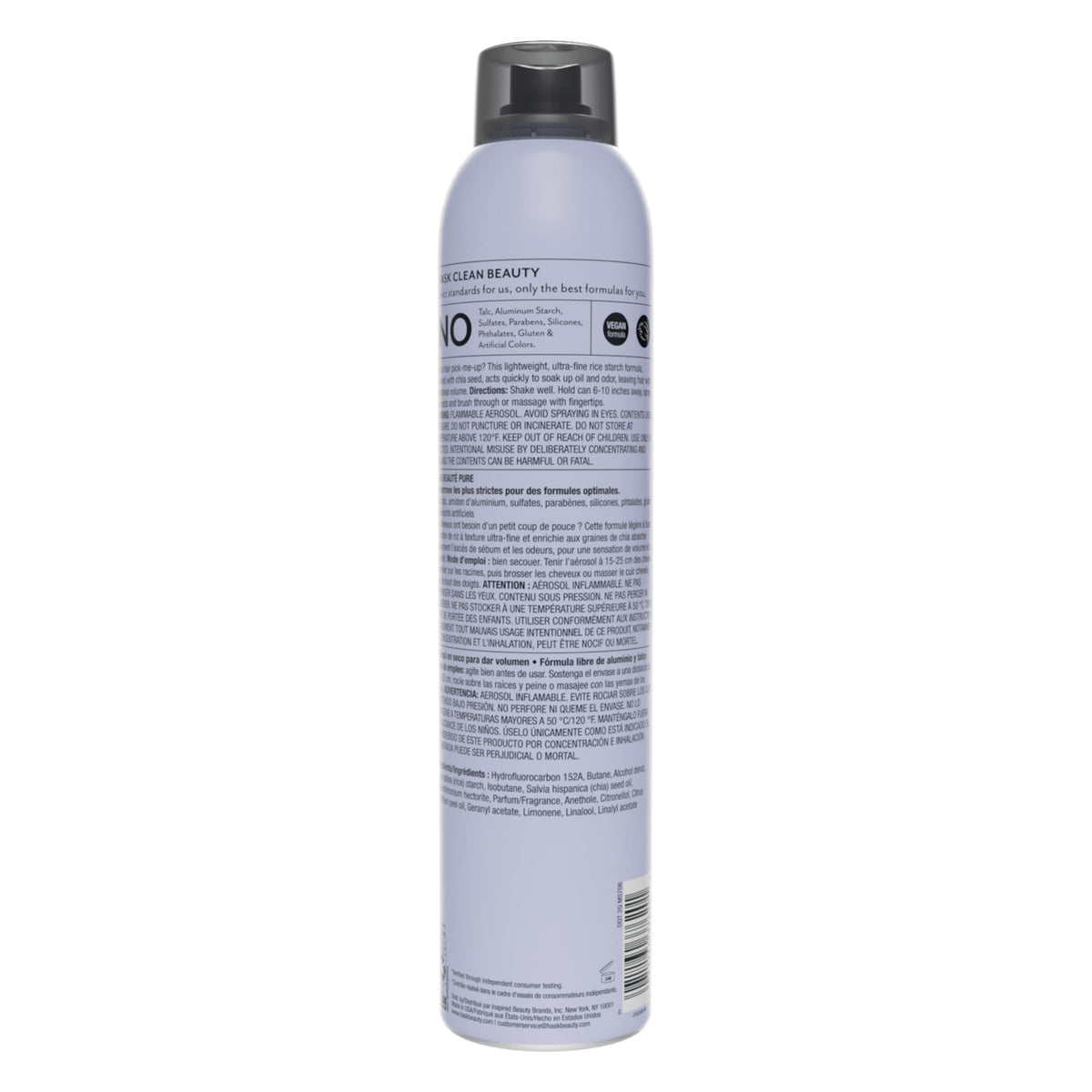 Hask hair care product range featuring chia seed dry shampoo