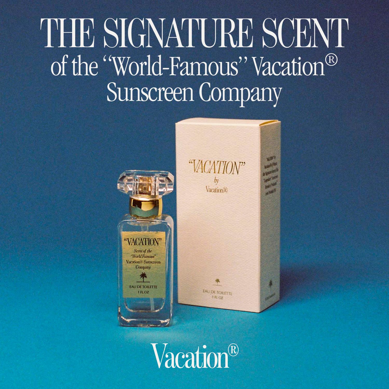 Vacation Beach Coconut Perfume close up of the distinctive crystal cut cap