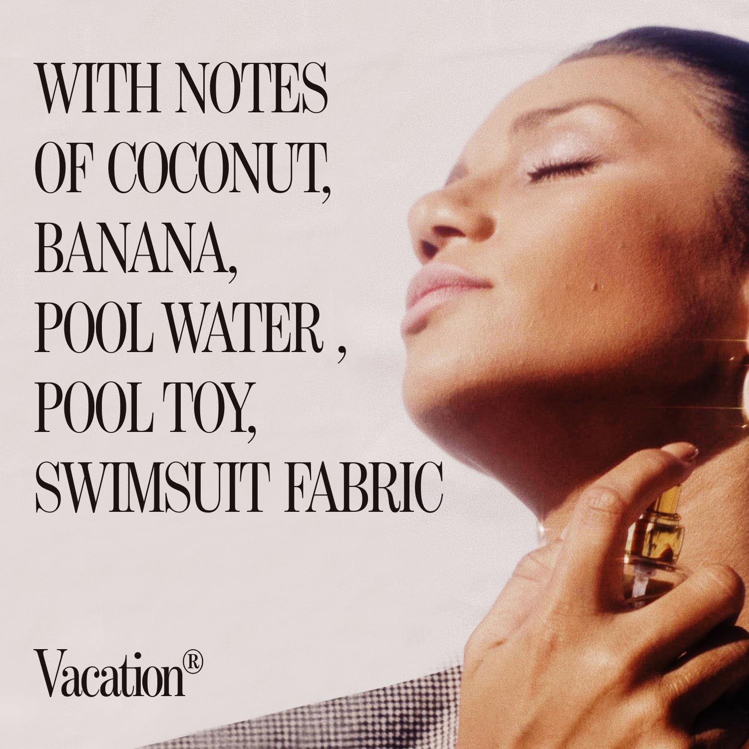 Authentic Vacation EDT bottle showing the fluid clear liquid inside