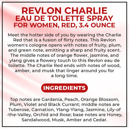 Classic Charlie Red by Revlon floral fragrance spray