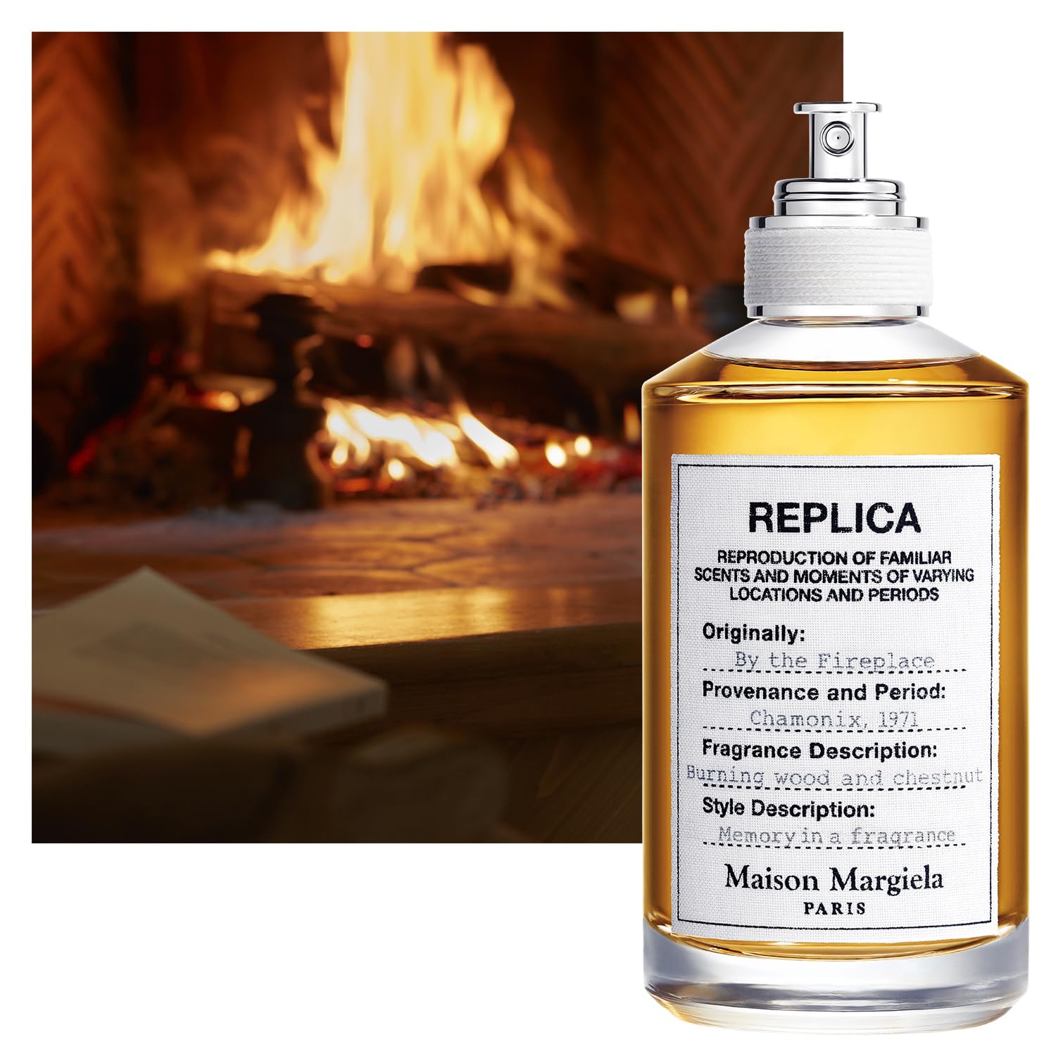 Maison Margiela By The Fireplace perfume bottle packaging detail