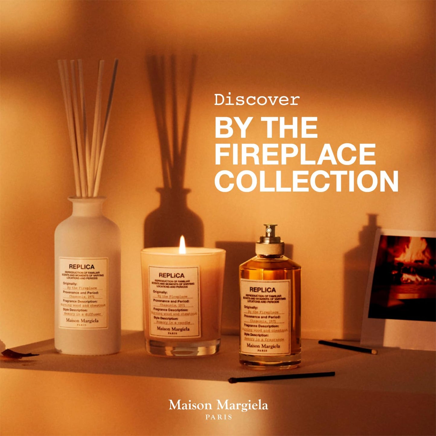 Maison Margiela Replica By The Fireplace luxury perfume bottle top view