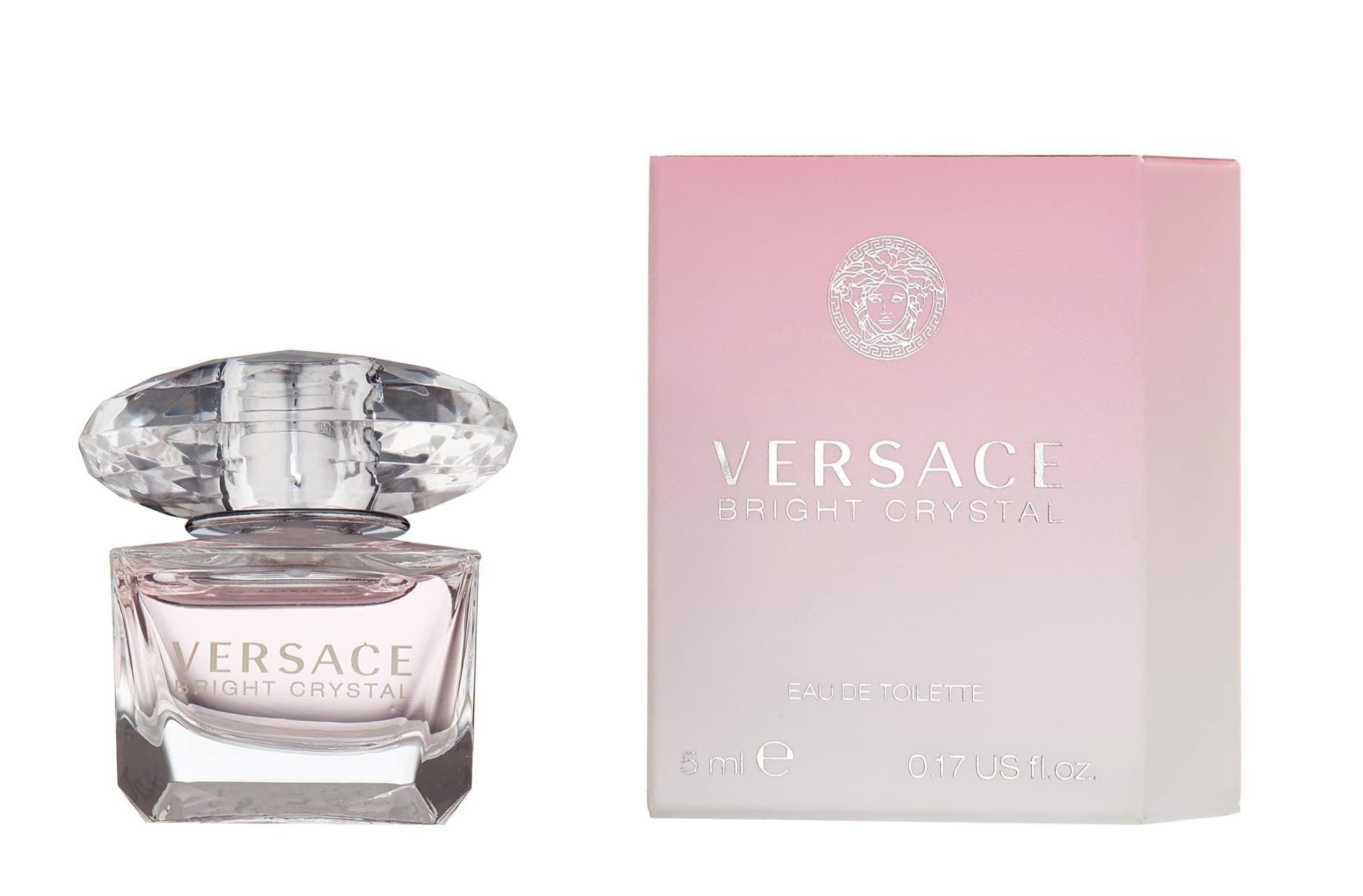 Versace Bright Crystal miniature perfume bottle luxury packaging