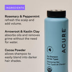 Acure Rosemary and Peppermint dry shampoo powder texture