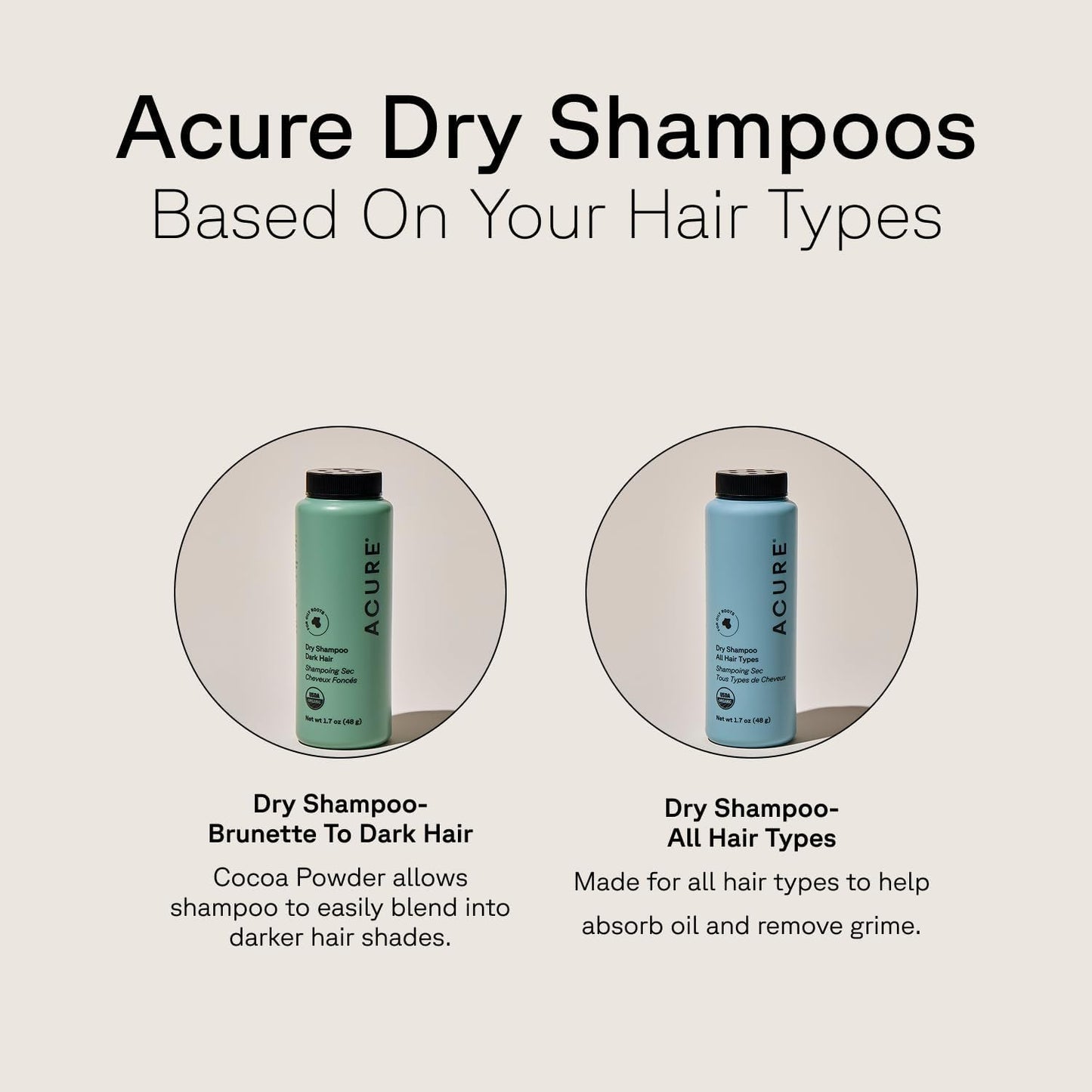 Applying Acure natural dry shampoo to roots