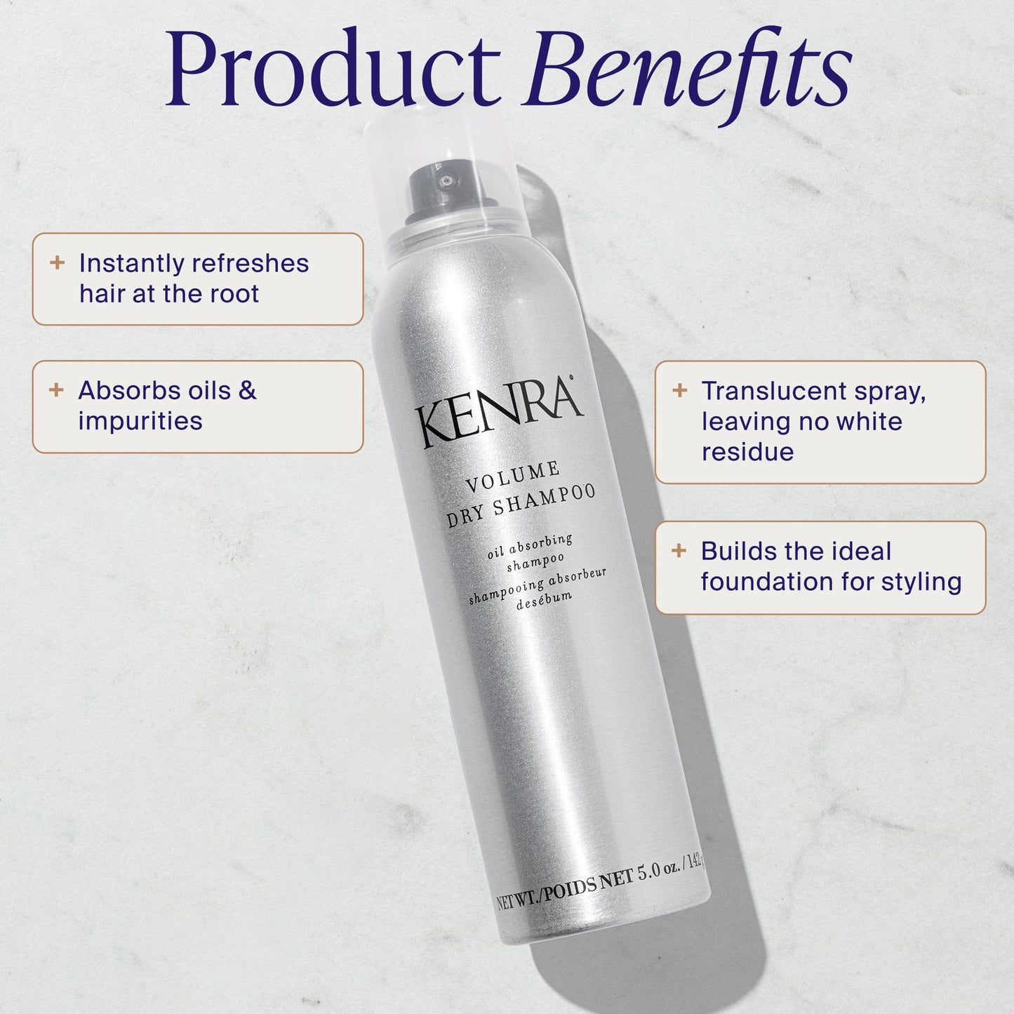 Kenra waterless oil absorbing shampoo spray for all hair types