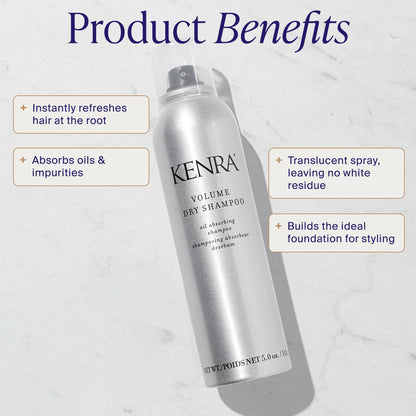 Kenra waterless oil absorbing shampoo spray for all hair types
