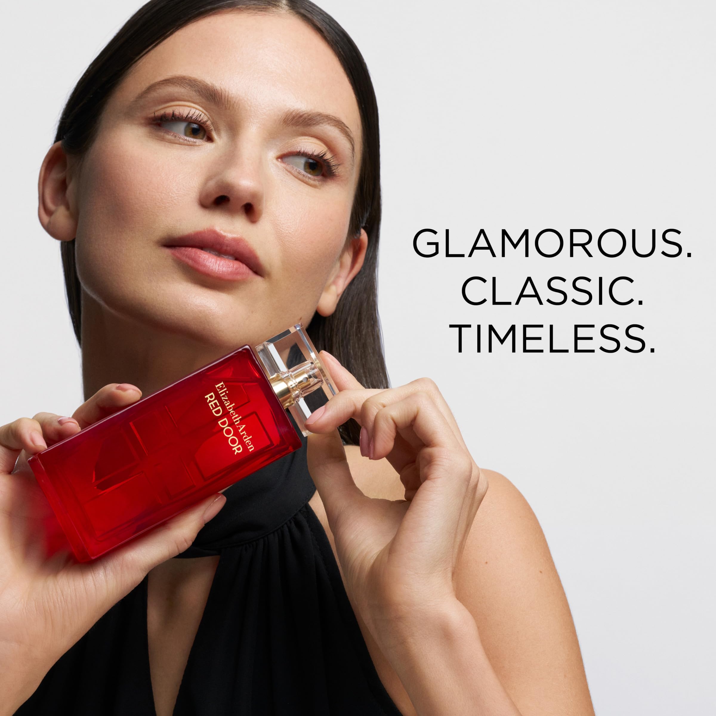 Side profile of Elizabeth Arden Red Door fragrance bottle