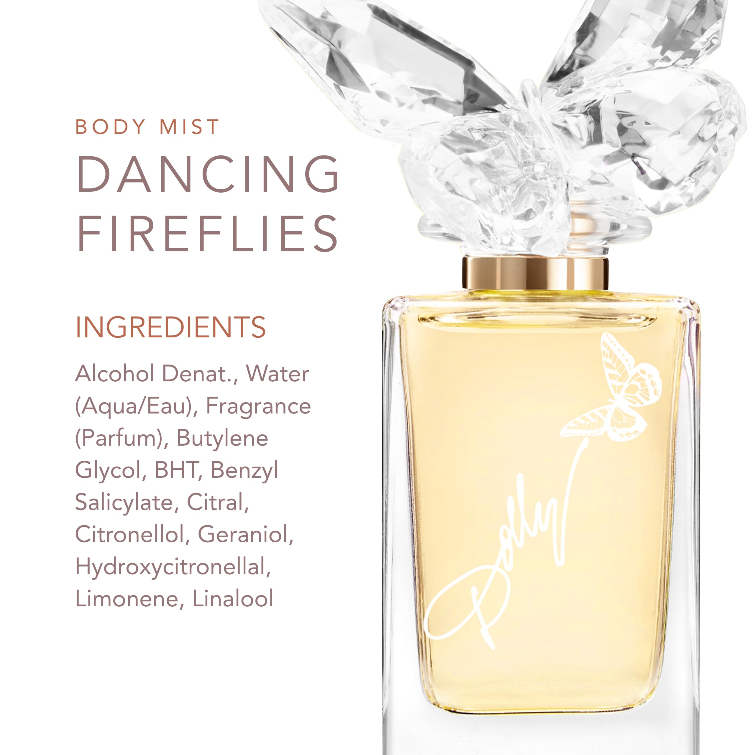 Dolly Parton Dancing Fireflies Eau de Toilette glass butterfly bottle