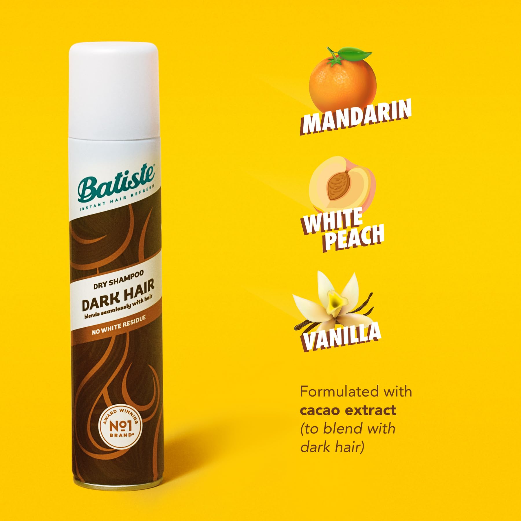 Batiste hair refreshing spray for dark hair types
