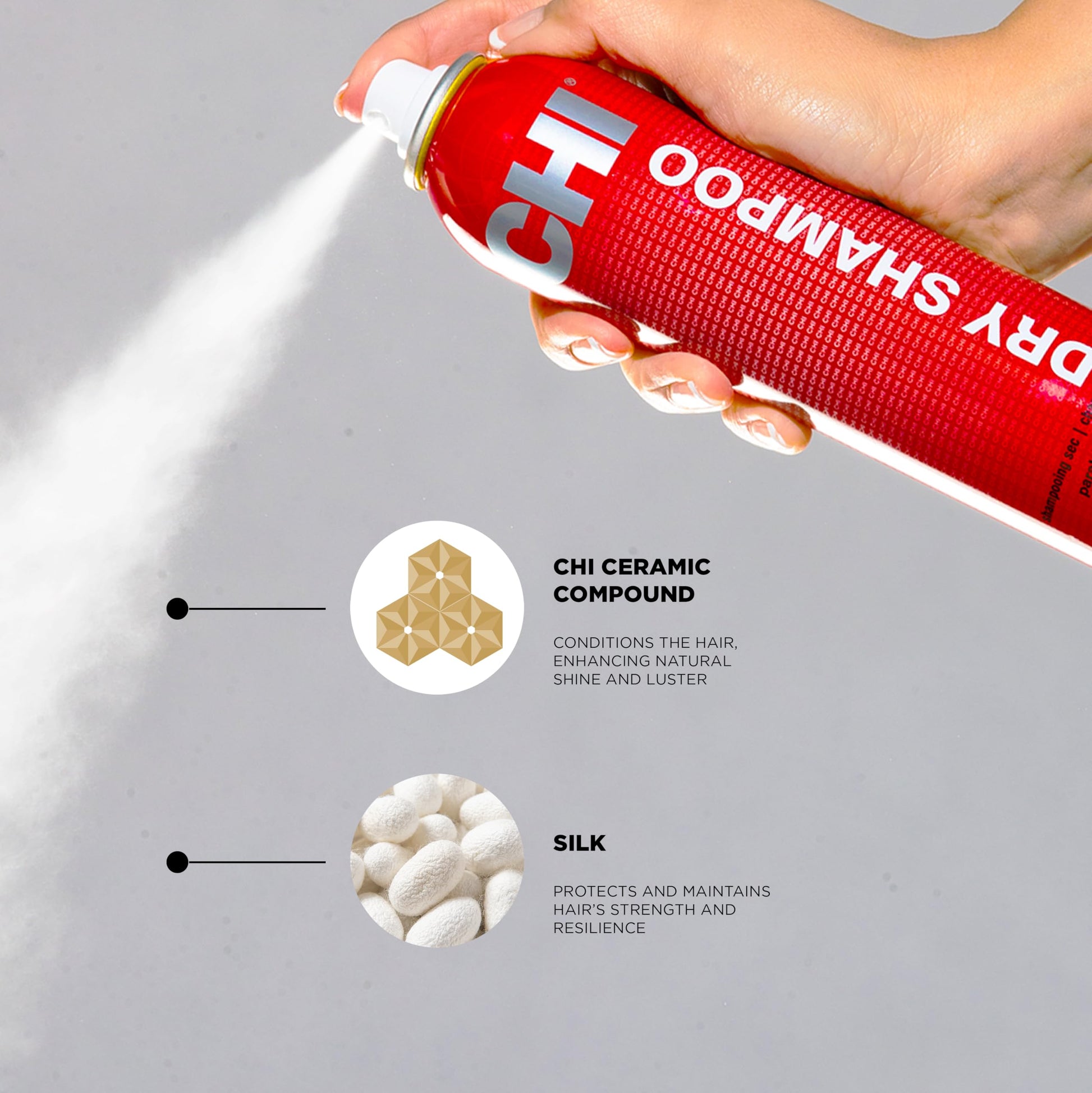 CHI Dry Shampoo 7 Ounce container cap details