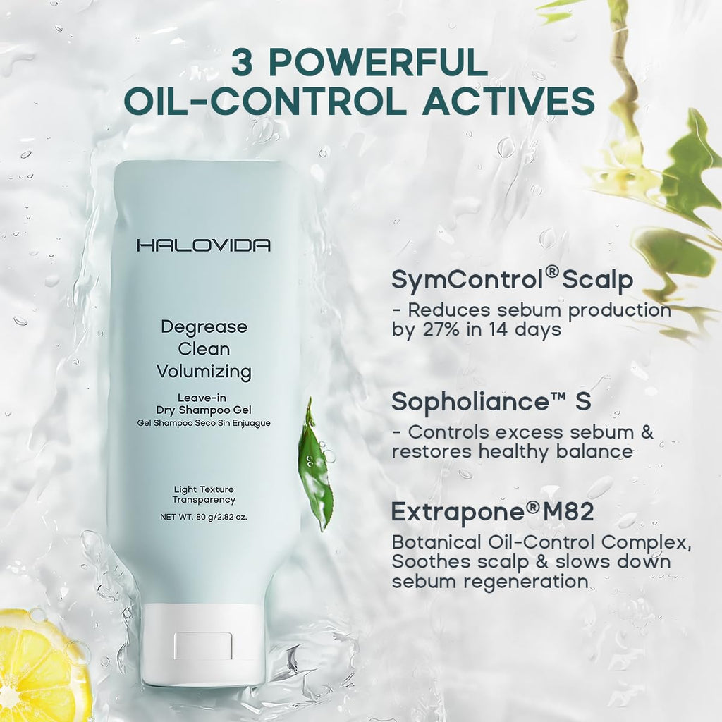 Close up of Halovida hair care gel texture for volume