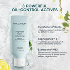 Close up of Halovida hair care gel texture for volume