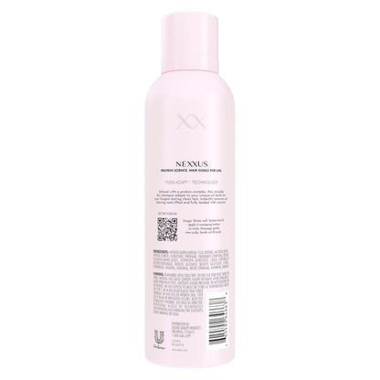 Nexxus Styling Refreshing Dry Shampoo pink cap packaging showing protein science label