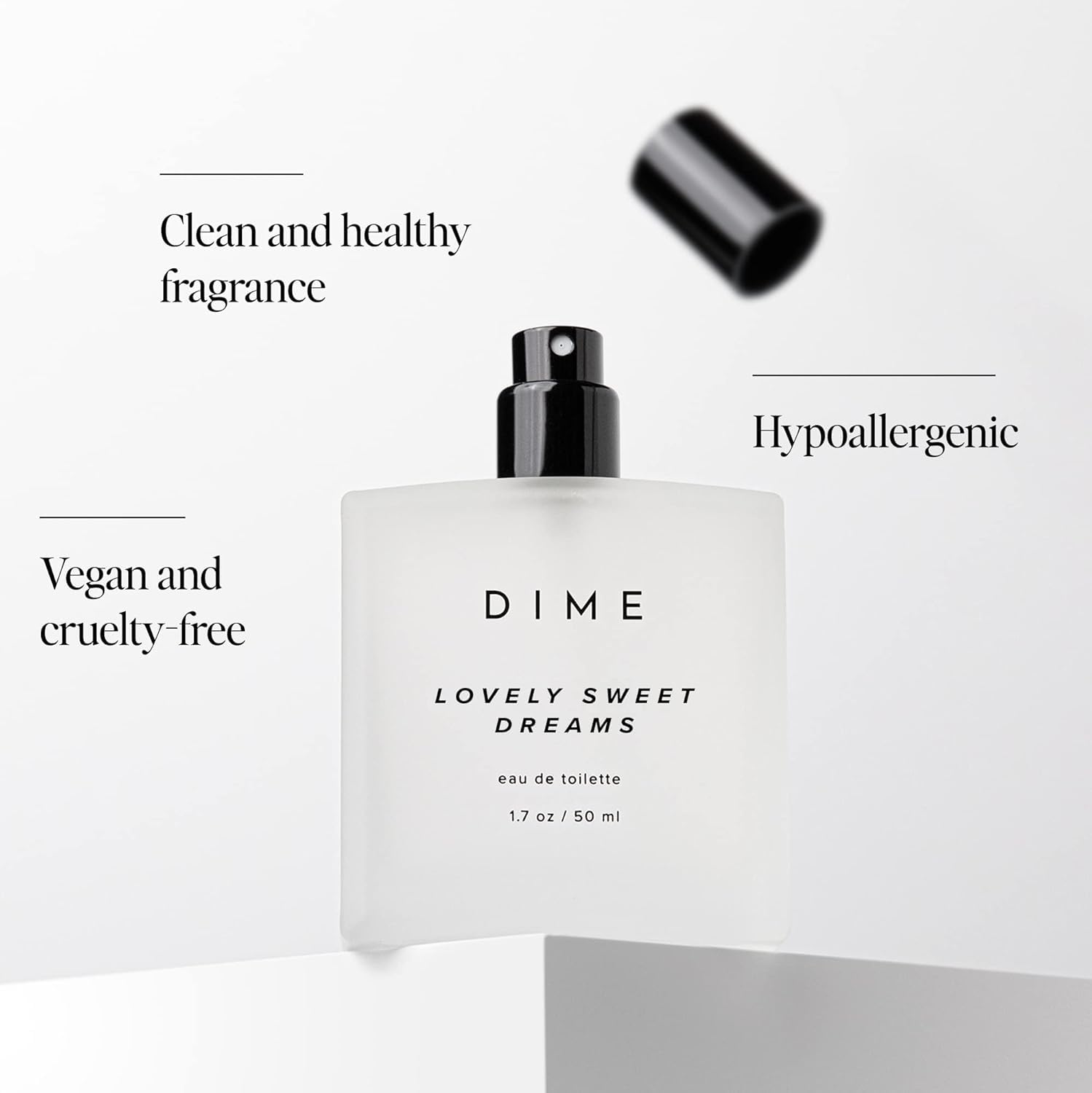 DIME Beauty Lovely Sweet Dreams Eau de Toilette showing viral TikTok clean beauty sticker