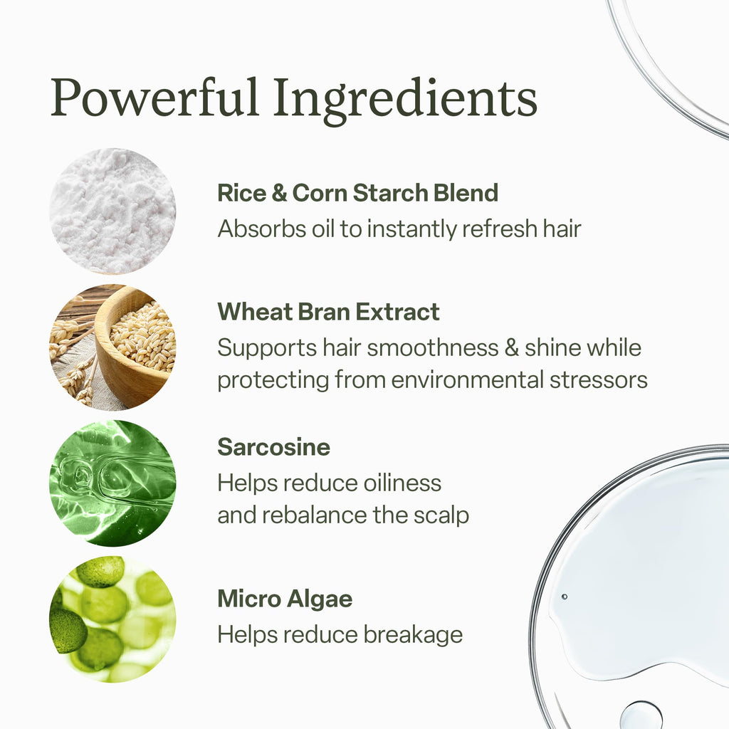Divi dry shampoo bottle held for application demonstration