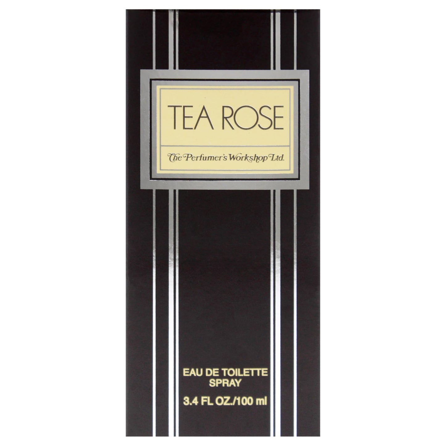 Tea Rose perfume liquid clarity and classic glass bottle design