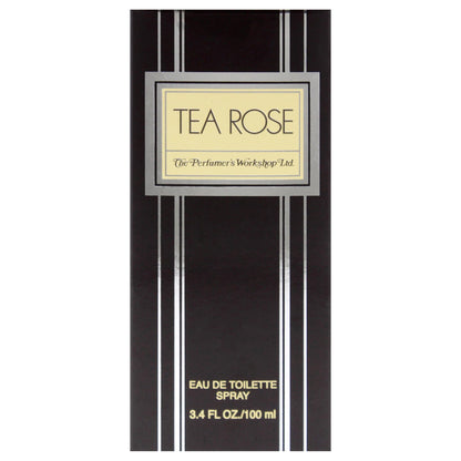 Tea Rose perfume liquid clarity and classic glass bottle design
