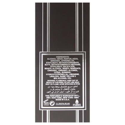 Tea Rose by Perfumers Workshop packaging box showing ingredients list