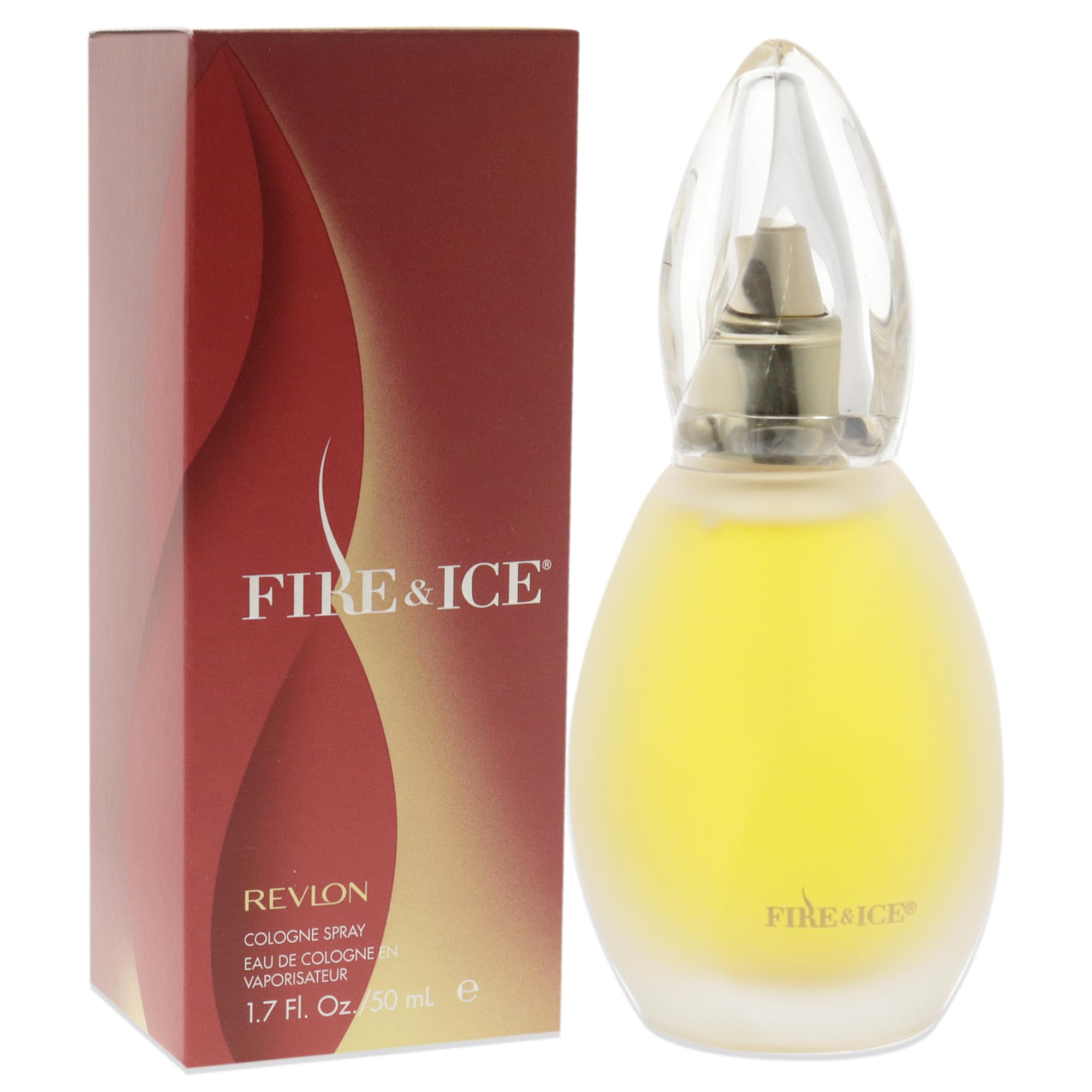 Side profile of Revlon Fire and Ice 1.7 fluid ounce bottle