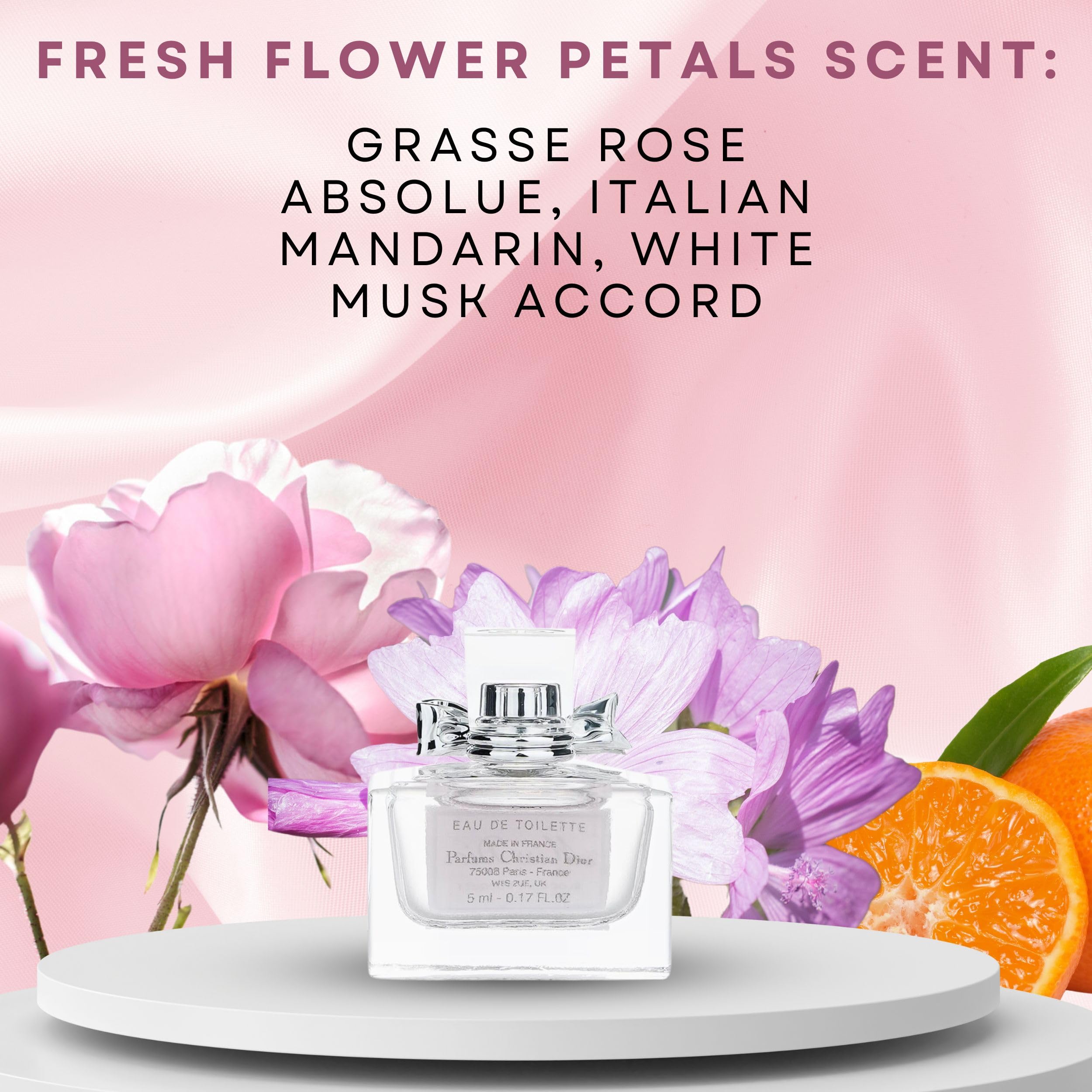 Dior floral fragrance miniature bottle cap detail