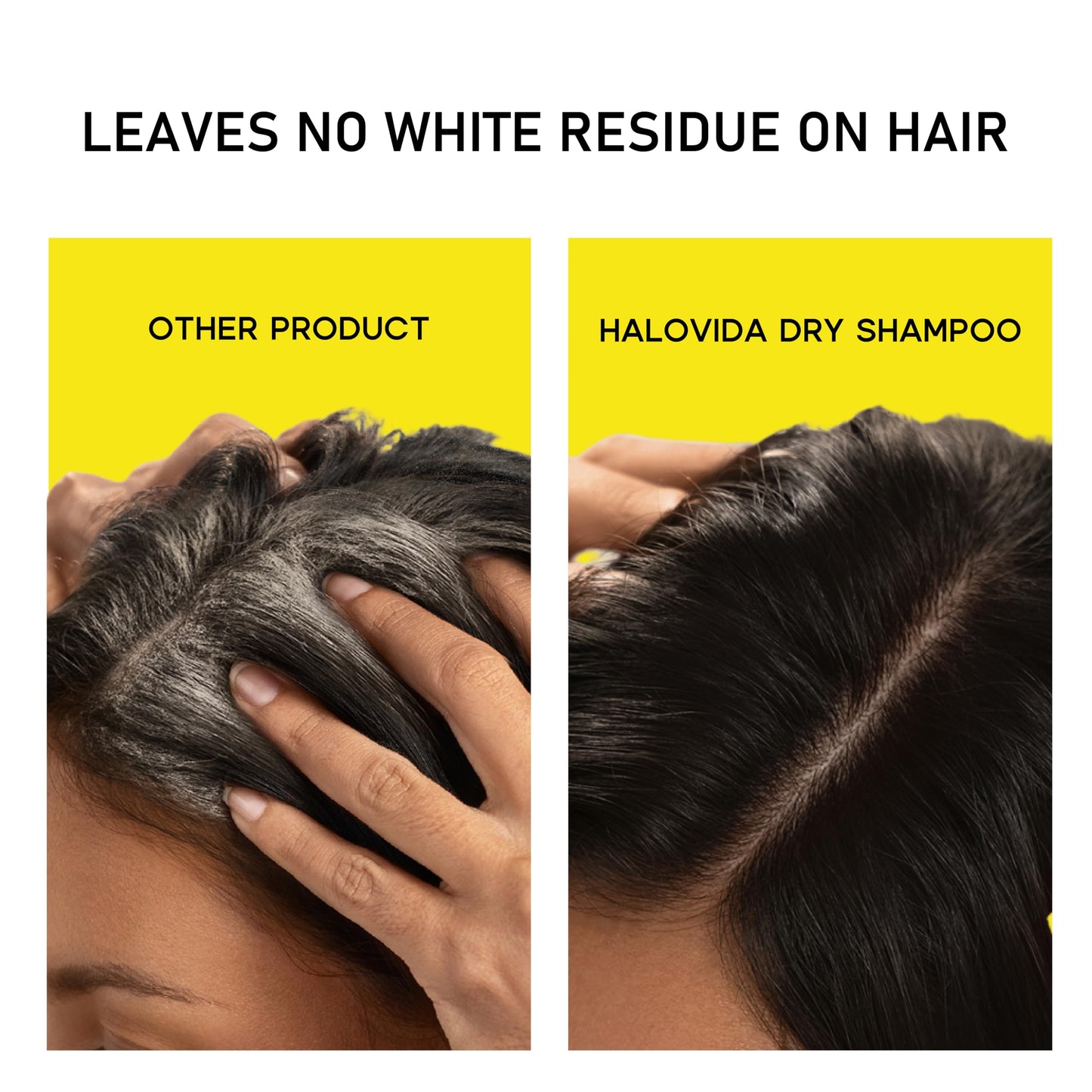 Halovida invisible dry shampoo spray bottle for dark hair