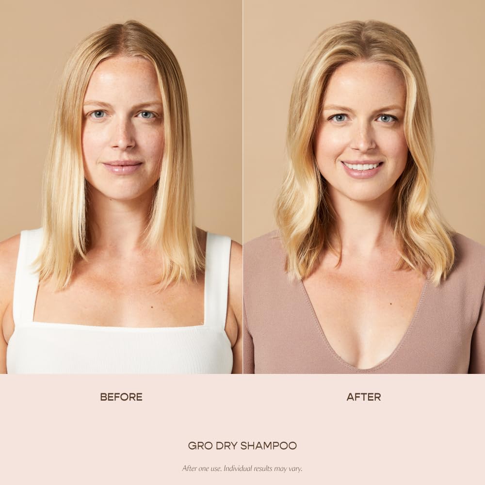 Vegamour hair density supporting dry shampoo spray showing ingredient highlights
