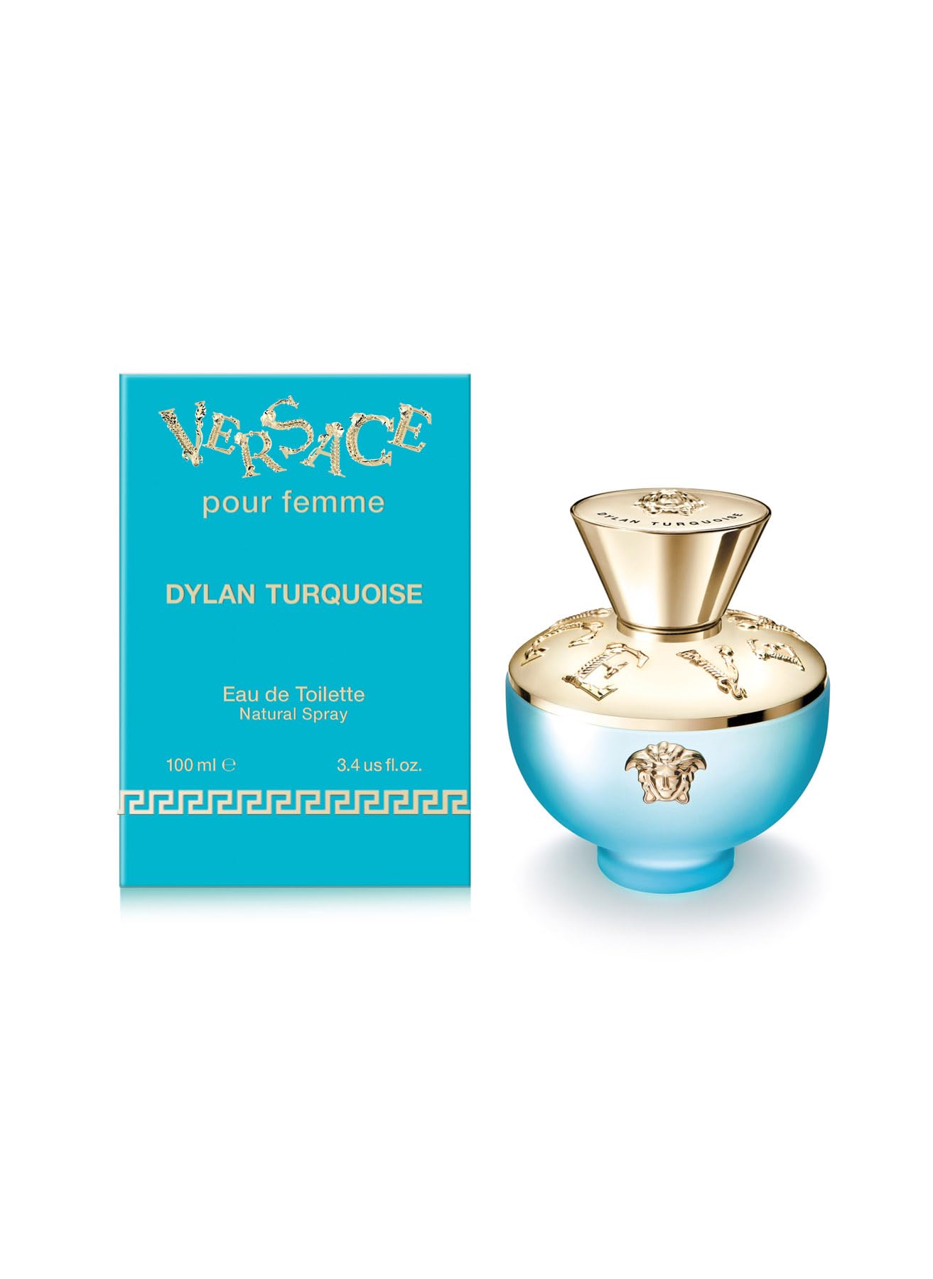 Versace Dylan Turquoise 100 milliliter perfume bottle