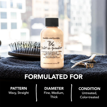Bumble and Bumble dry shampoo application on roots