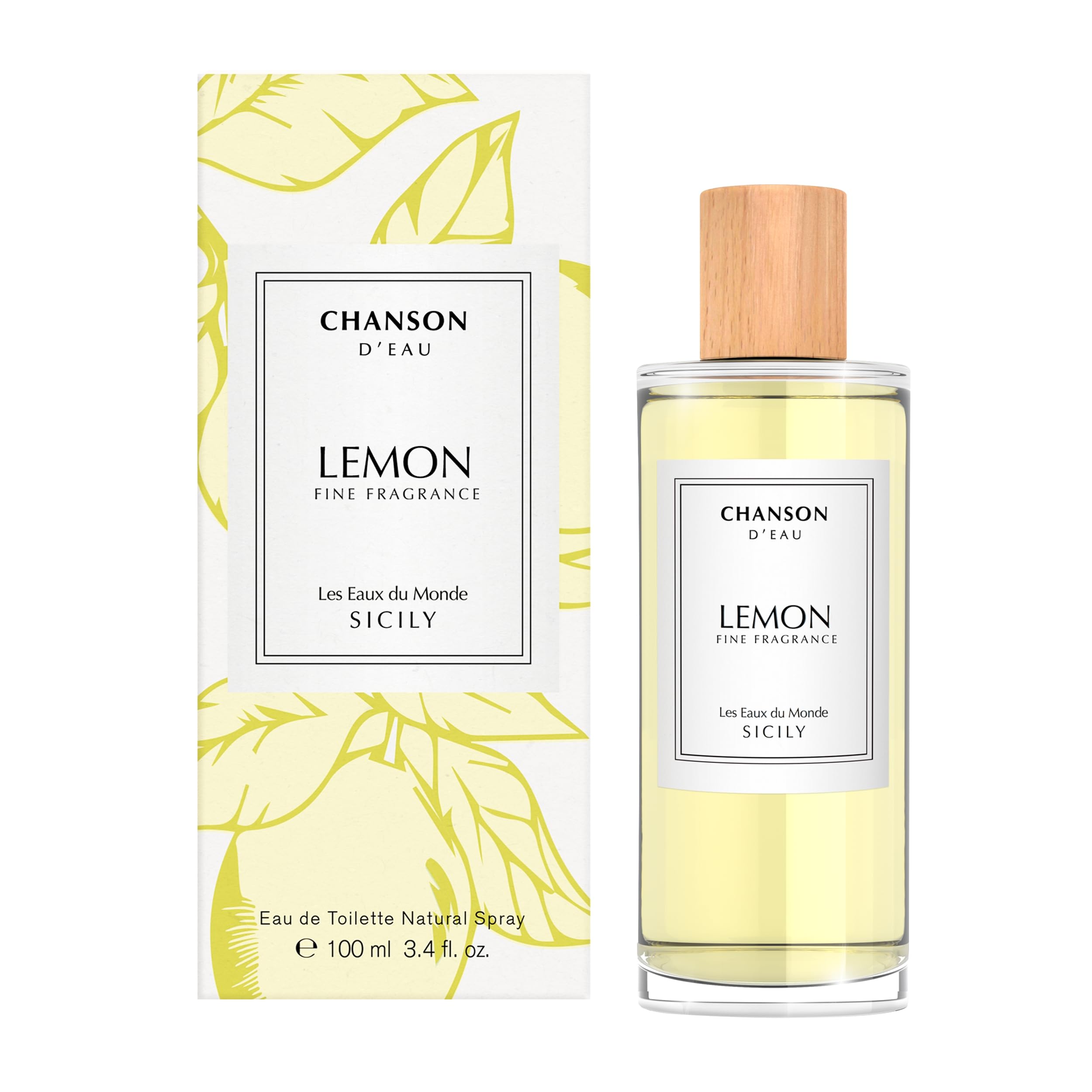 Chanson DEau Les Eaux Du Monde Lemon perfume showing sleek glass packaging