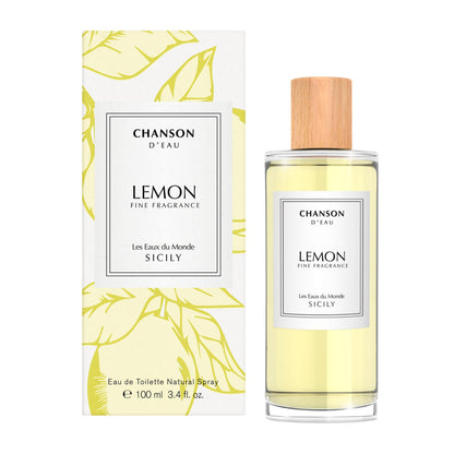 Chanson DEau Les Eaux Du Monde Lemon perfume showing sleek glass packaging