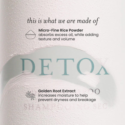 Drybar Detox Dry Shampoo packaging showing 3.8 ounce size