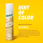 Batiste waterless tinted dry shampoo for blonde hair application roots view
