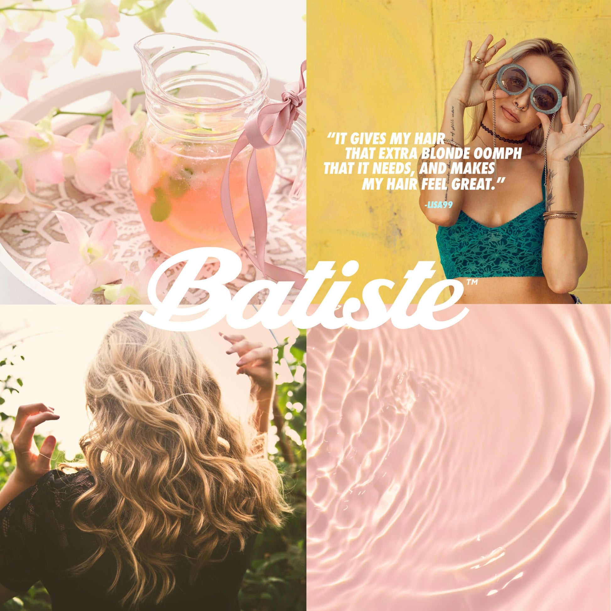 USA imported Batiste dry shampoo for beautiful blondes bottle display